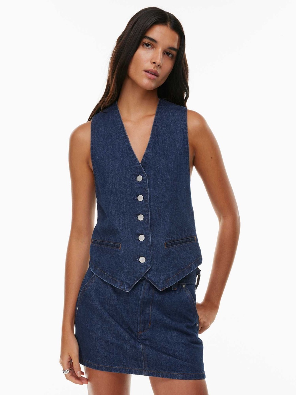 Aritzia Denim Forum The '90s Boyfriend Denim Vest